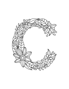 Flower Letter C Tracing Worksheets Pdf, Free Vectors File